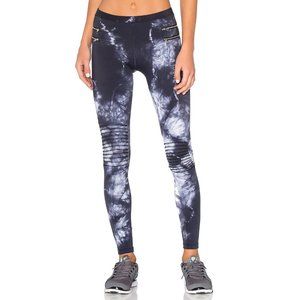 Blue Life Zipper Moto Legging in Onyx Tie Dye